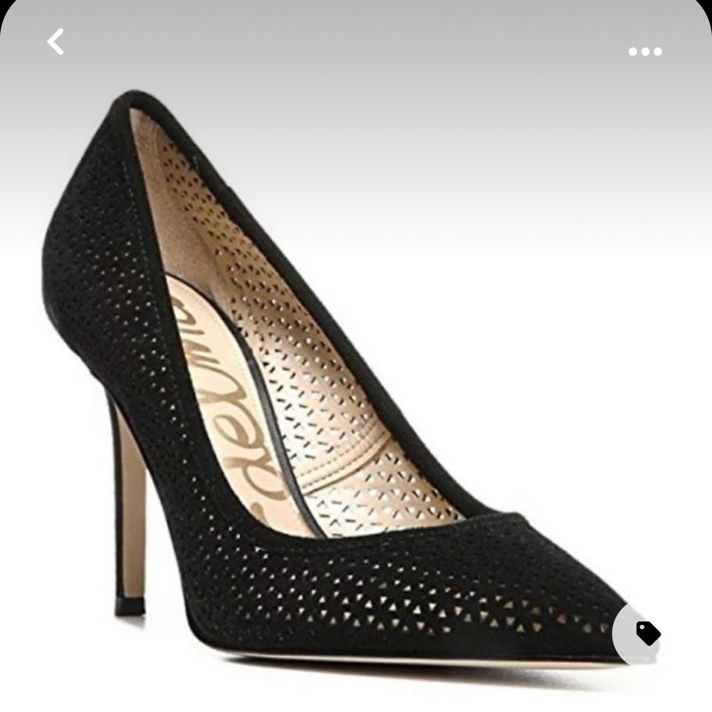 EUC Sam Edelman Hazel Perforated Suede Heels